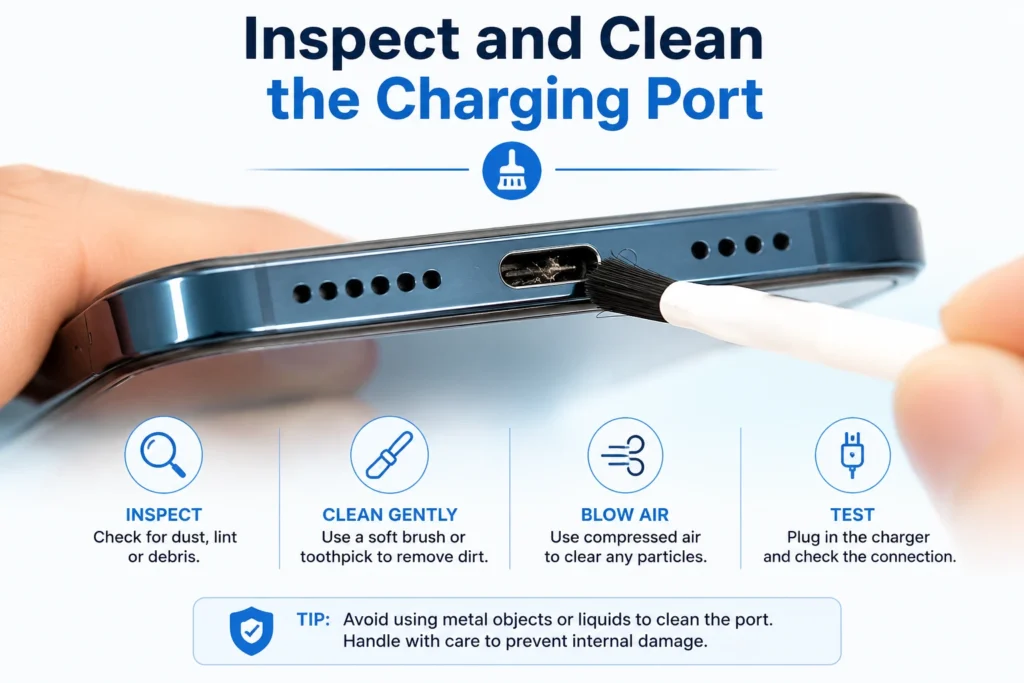 cleaning charging port